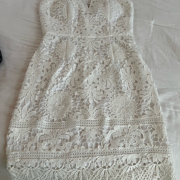 NWT Minuet White Lace Dress size S - Picture 4 of 7